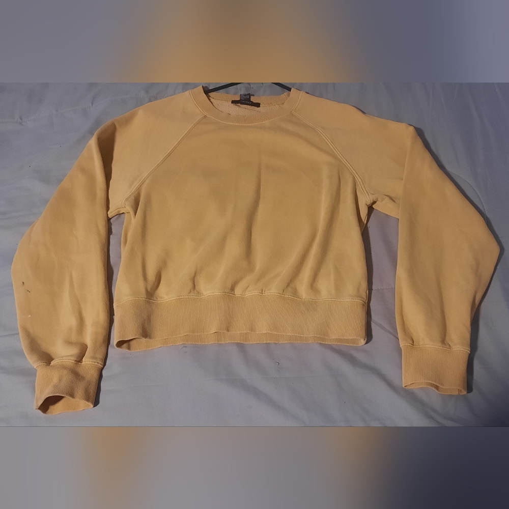 yellow cropped sweatshirt
